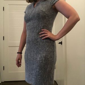 Banana Republic Fitted Grey Dress